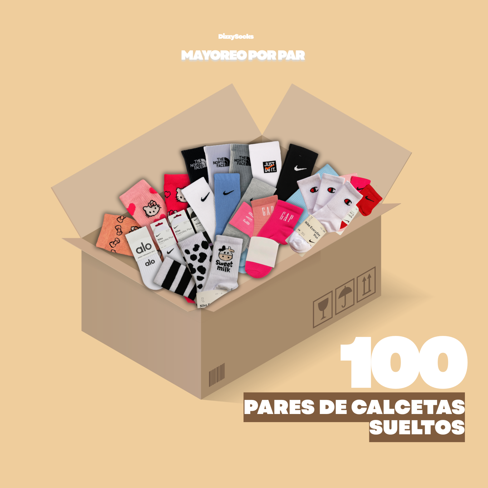 100 PARES DE CALCETA SUELTOS