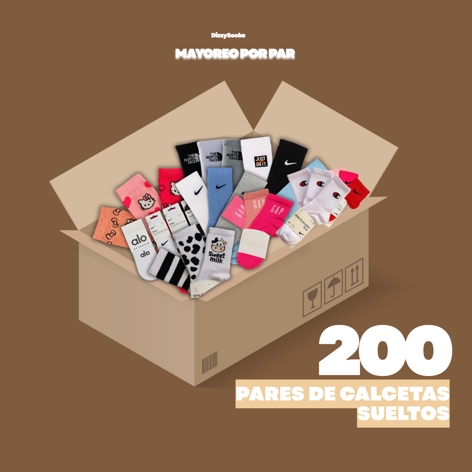 200 PARES DE CALCETAS PREMIUM SUELTOS