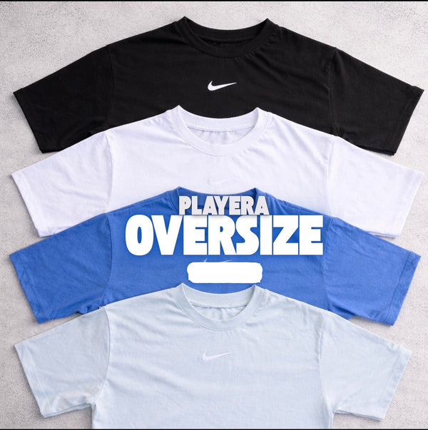 10 PLAYERA OVERSIZE ALGODON BORDADA